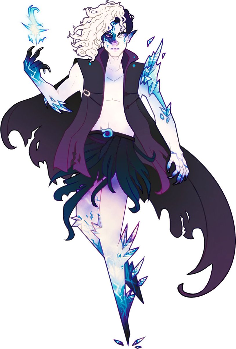 perspecula's tweet photo. my newest boi veles, an air genasi/wraith :3 he's a storm sorc/undead warlock with a pact with his own reaper hehe #dndart #genasi https://t.co/zB3g1DvYE5