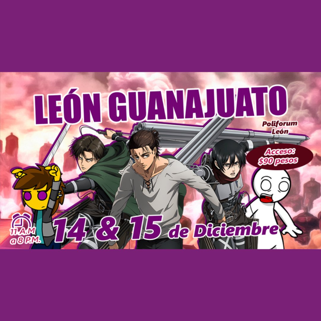 Poliforum León (@poliforumleon) on Twitter photo Este fin de semana no te pierdas en <a href="/poliforumleon/">Poliforum León</a>
🦸🏻 StarCon Edición 27 “Titanes a la versh”
Toma nota:
📆14 y 15 de diciembre de 2024.
📍Sala B2.
🕚11:00 a 20:00 horas.
🎟️ Entrada $90 pesos, niños menores de 1.20 entran gratis acompañados de un adulto. Este fin de semana no te pierdas en <a href="/poliforumleon/">Poliforum León</a>
🦸🏻 StarCon Edición 27 “Titanes a la versh”
Toma nota:
📆14 y 15 de diciembre de 2024.
📍Sala B2.
🕚11:00 a 20:00 horas.
🎟️ Entrada $90 pesos, niños menores de 1.20 entran gratis acompañados de un adulto.