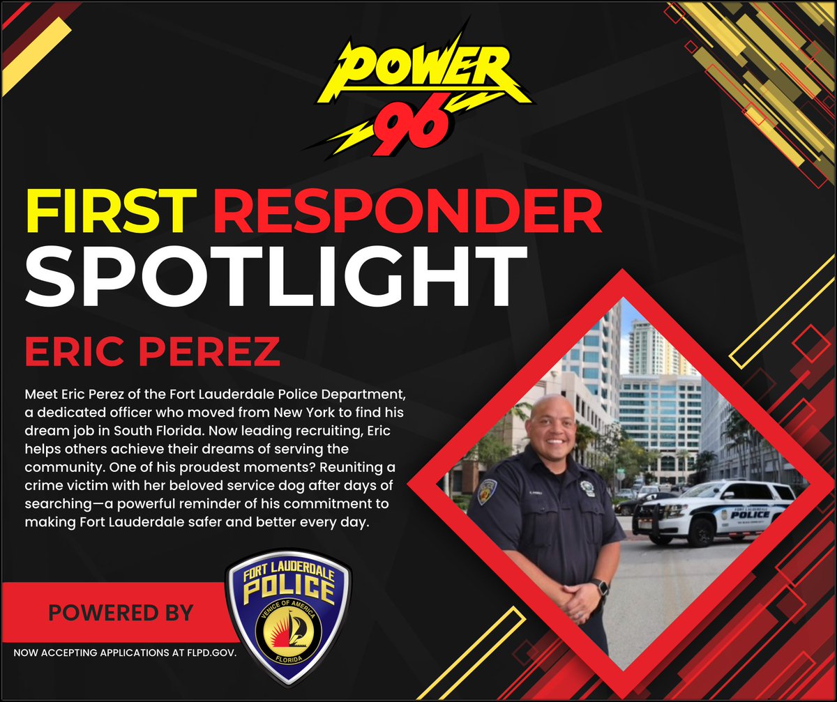 Officer Eric Perez reminds us of the difference one person can make. 💙 Know a first responder who’s gone above &amp; beyond this holiday season? Reply with their story!

🚔 <a href="/ftlauderdalepd/">Fort Lauderdale Police</a>  is hiring certified officers—check qualifications at FLPD.gov.