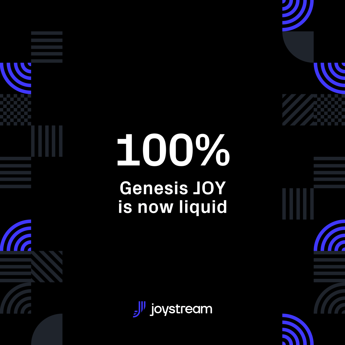 JoystreamDAO's tweet image. ✅ Milestone Unlocked: 100% of Genesis JOY is now liquid

Today at block 10512000 all JOY tokens are released from vesting, marking the completion of our 2-year distribution phase.