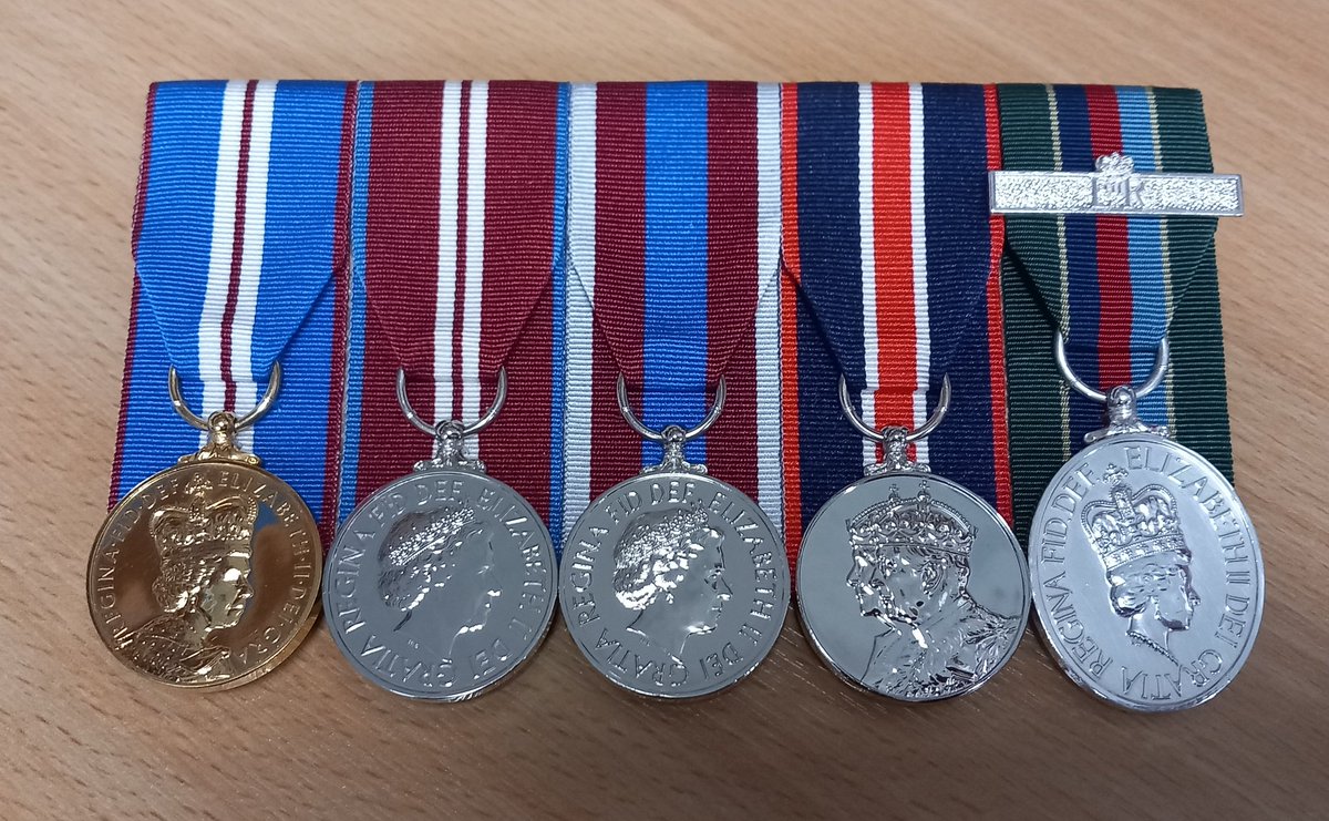 I don't know who needs or wants to know, but I've just had these mounted by MessDress.com in Bournemouth. 
Very impressed by them receiving, mounting and me having them back in less than a week.
Definitely recommend... 😀 
#Medals #CourtMounted #CoronationMedal