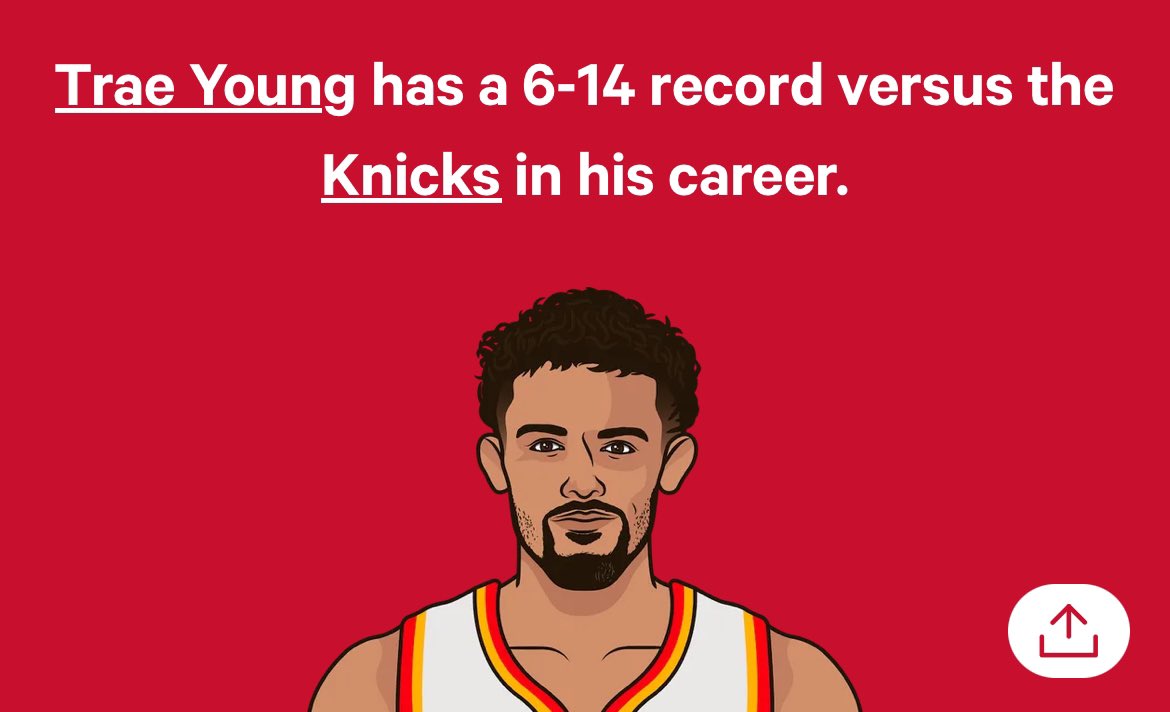 KnicksMuse's tweet image. Simply put — the Knicks have to win tonight.

Not just for NBA Cup purposes, but for the national media to realize to stop perpetuating the idea that Trae Young owns the Knicks.