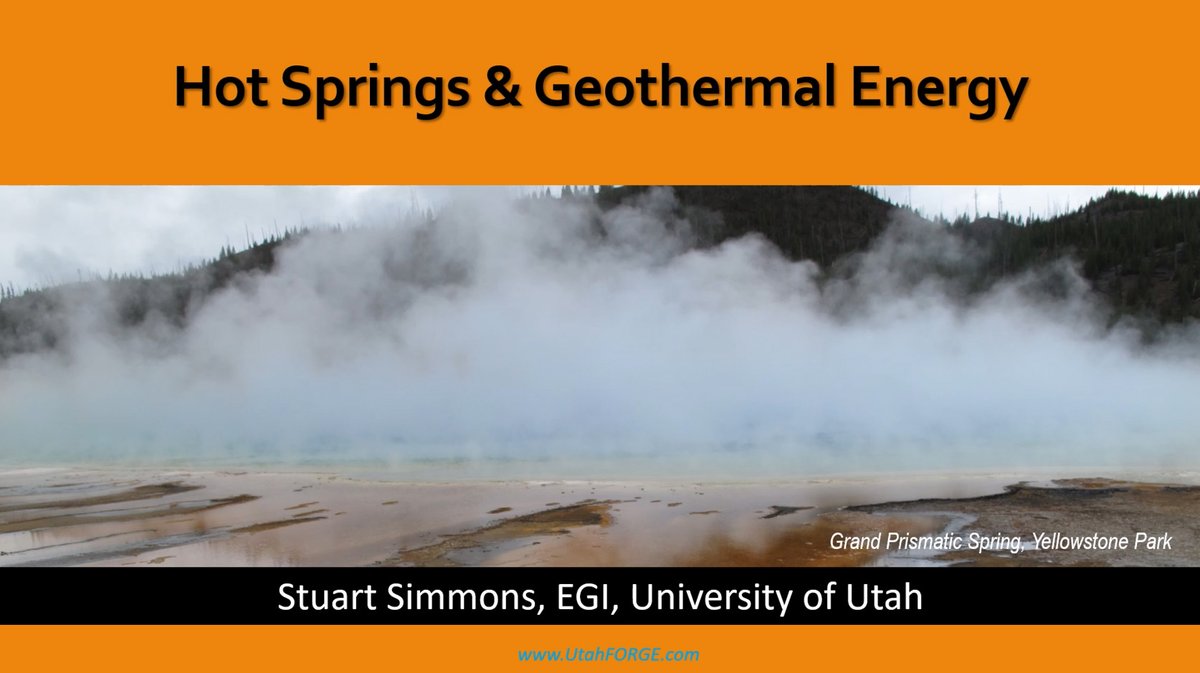 Announcing Hot Springs &amp; Geothermal Energy Webinar!
Dr. Stuart Simmons examines s the different types of surface thermal expressions, their connection to shallow hydrology and deep hydrothermal fluid flow, as well as their impact and evolution over time.
utahforge.com/2024/12/10/hot…