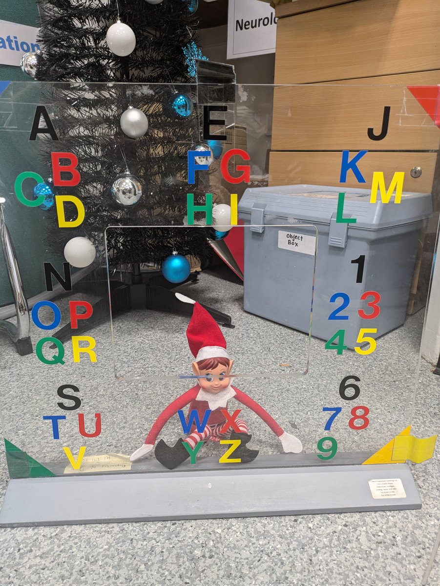 SLT elfs been practicing using eye pointing to communicate with our E-Tran frame! #givingvoice #aac