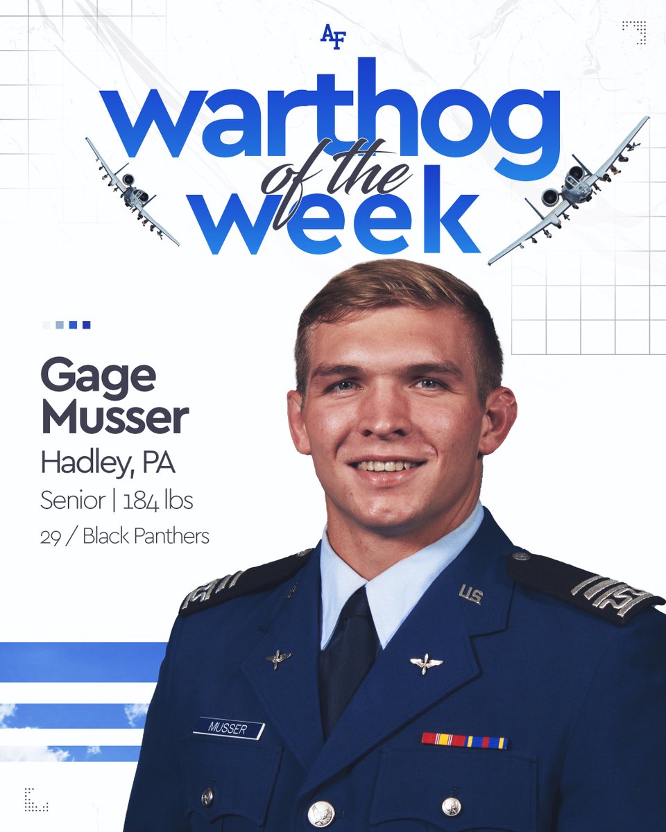 Team captain Gage Musser is 
⚡️WARTHOG of the WEEK!🐗

⚡️Battled through early season injury, recently placed 🥉 at the Cleveland State Open
⚡️Had 2⃣shutout victories at the CSU Open
⚡️Displays exemplary leadership as captain by mentoring and encouraging the younger wrestlers!