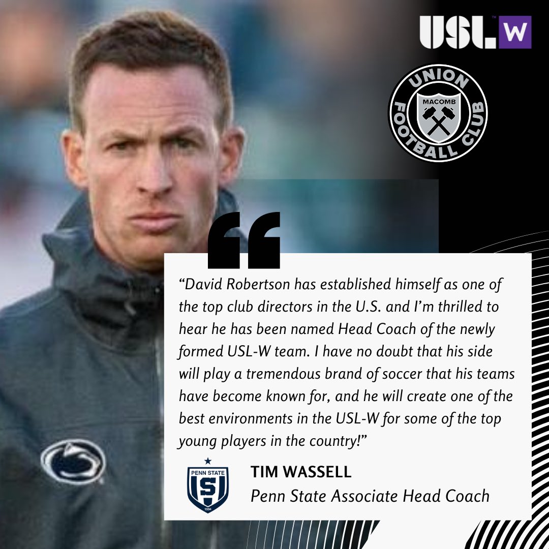 UnionFCMacomb's tweet photo. 🗣️ Check out what they are saying…
@PennStateWSOC Associate Head Coach @psucoachtim speaks about our choice of Head Coach 👏
#UnionFC #USLW #ForMichiganByMichigan https://t.co/KCZO3YG3c9