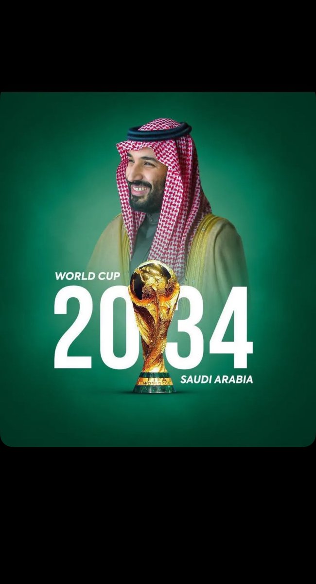 hamoud87's tweet photo. ألف مبروك لوطني المملكة العربية السعودية
 إستضافة #كأس_العالم_2034 🇸🇦

وطن وقيادة وشعب لا يعرفون المستحيل 💚

 #Saudi34 

 #كاس_العالم_2034 https://t.co/EOw5LsArpV