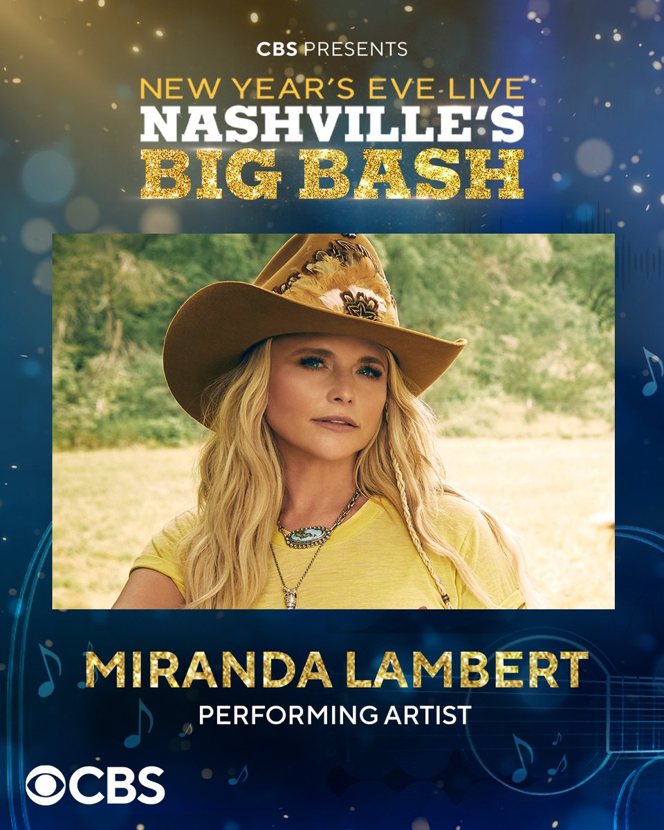 mirandalambert's tweet photo. See y'all New Year's Eve on @CBS! https://t.co/LdDKO84kBL