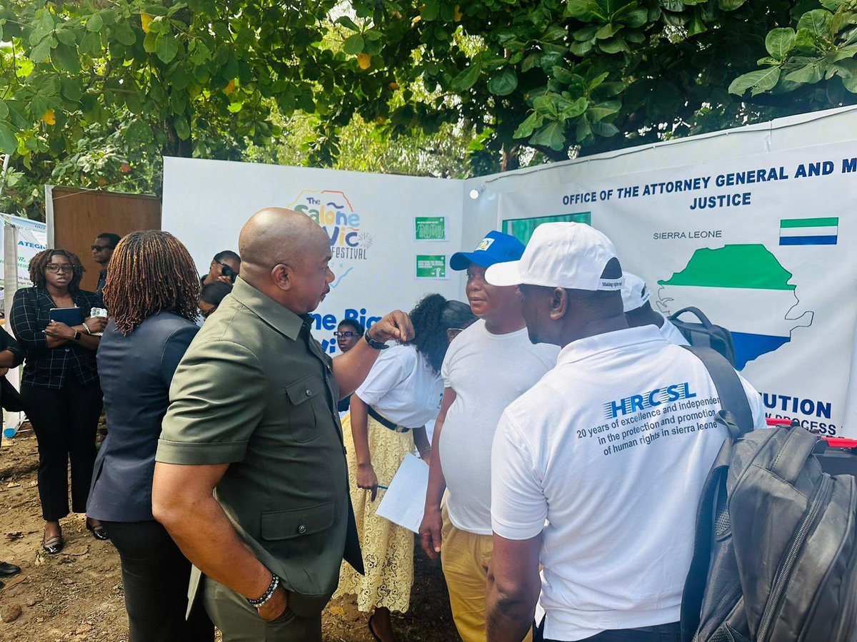 Mltesq1's tweet photo. #SierraLeoneCivicFestival is celebrating our achievements since 2023. Today, I joined H.E. @PresidentBio at the grand opening at Miatta Conference Hall, marking the historic establishment of the country’s first Ministry for Civic Education. #CivicAwareness #NationBuilding @GOV_SL https://t.co/BXfxlkkvDS