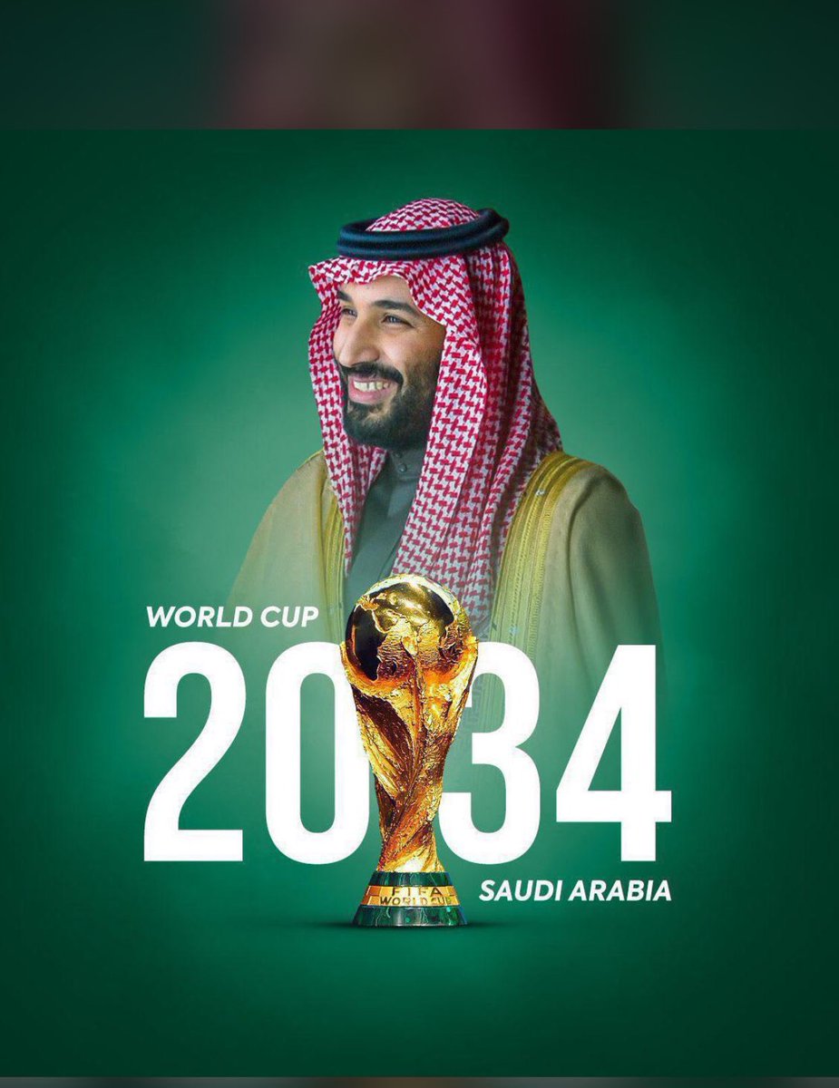 Mm2020Mmk's tweet photo. 🇸🇦المستحيل ليس سعوديًا، والطموح يترجم الحلم إلى واقع 🇸🇦
بكل فخر واعتزاز، نبارك لخادم الحرمين الشريفين الملك سلمان بن عبدالعزيز، وسمو ولي العهد الأمير محمد بن سلمان -حفظهما الله-، ولشعب المملكة العظيم، فوز السعودية بشرف استضافة مونديال #كاس_العالم_2034. 🇸🇦 https://t.co/0O6BVTDo3c