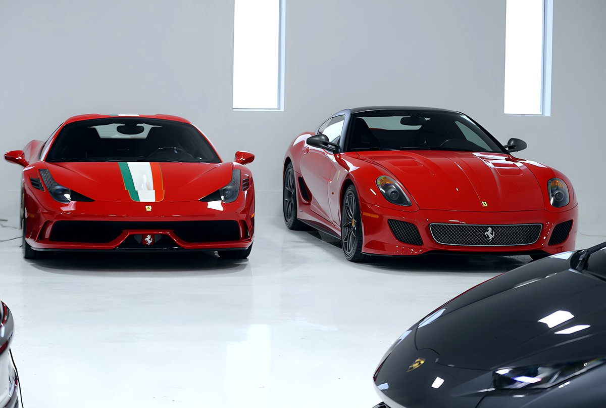 exotics_on's tweet photo. THE PERFECT 2 #car #solution #twocarsolution 1 OF THE BEST V8'S ON THE PLANET PAIRED WITH 1 THE GREATEST V12'S #ferrari458specialeaperta #ferrari599GTO #Ferrari #supercars #exoticcars #carporn #Automotive #luxurylifestyle #luxury #luxurybrand #elon can suck on these for a bit https://t.co/ScjMmMTxhB