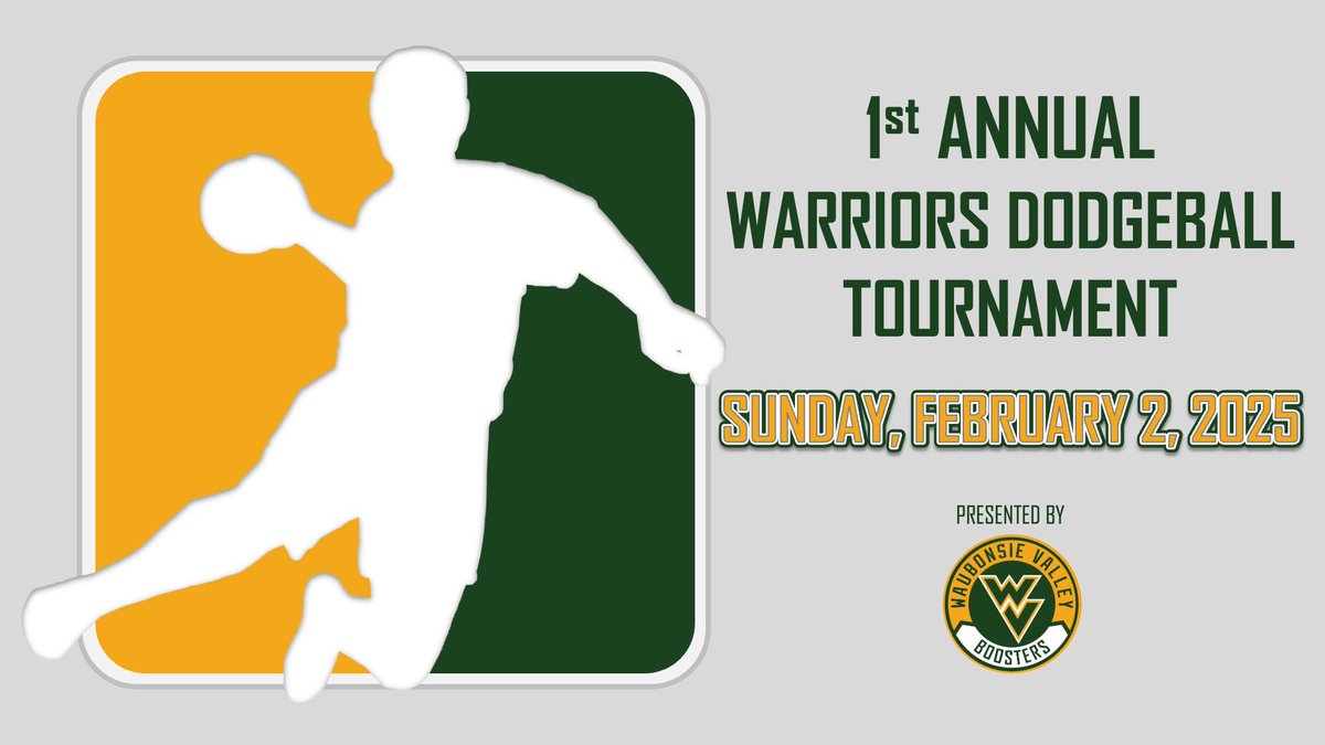 WVHS Booster Club (@wvhs_boosters) on Twitter photo 🤾WVHS Athletic Boosters is excited to host the 1st Annual WARRIORS DODGEBALL TOURNAMENT on Sunday, Feb. 2nd at 11am. Sign up today for the EARLY BIRD DISCOUNT good thru Dec. 20th. Register at: wvhsboosters.org/dodgeball
<a href="/athleticswvhs/">Waubonsie Athletics</a> <a href="/WaubonsieValley/">Waubonsie Valley HS</a> 🤾WVHS Athletic Boosters is excited to host the 1st Annual WARRIORS DODGEBALL TOURNAMENT on Sunday, Feb. 2nd at 11am. Sign up today for the EARLY BIRD DISCOUNT good thru Dec. 20th. Register at: wvhsboosters.org/dodgeball
<a href="/athleticswvhs/">Waubonsie Athletics</a> <a href="/WaubonsieValley/">Waubonsie Valley HS</a>