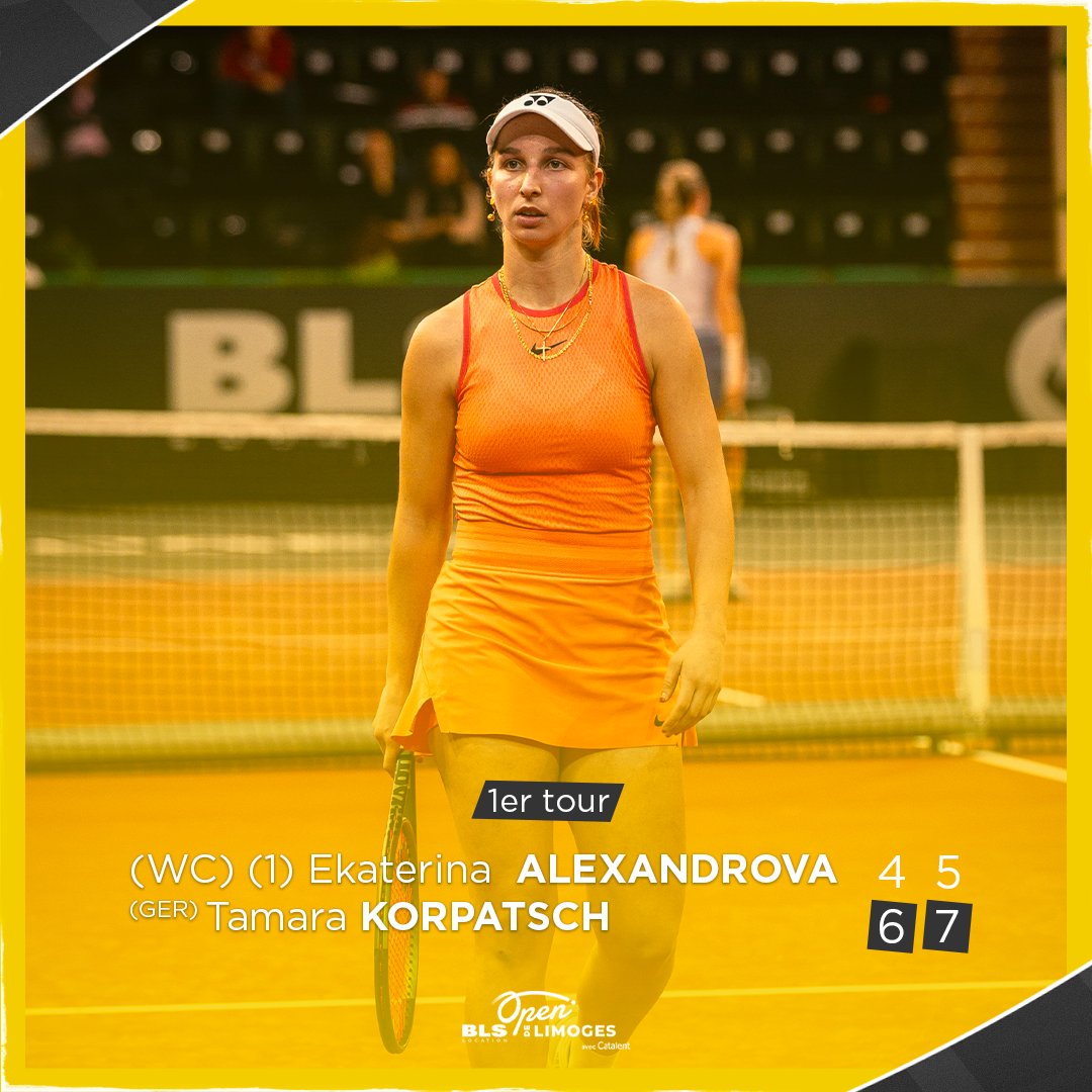 OpenWTALimoges's tweet photo. TABLEAU PRINCIPAL 🎾

Pour ce 4ème match de la journée, Tamara Korpatsch s'impose en 2 sets contre Ekaterina Alexandrova (4-6/5-7) !

#OpenBLSdeLimoges #WTA #WTA125 https://t.co/xbYJP7WMJ0