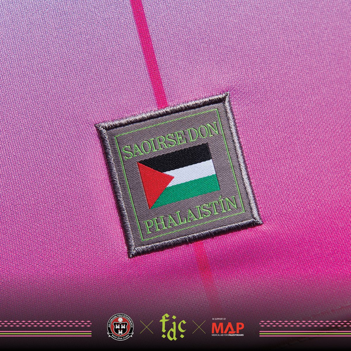 Our 2025 jersey in partnership with <a href="/fontainesdublin/">Fontaines D.C.</a> has now raised over €60,000 for <a href="/MedicalAidPal/">Medical Aid for Palestinians</a> and their critical work in Gaza as the population endure a genocide.   

Huge thank you to all who have supported the shirt. 👏   

🔴 Please note orders received from now will