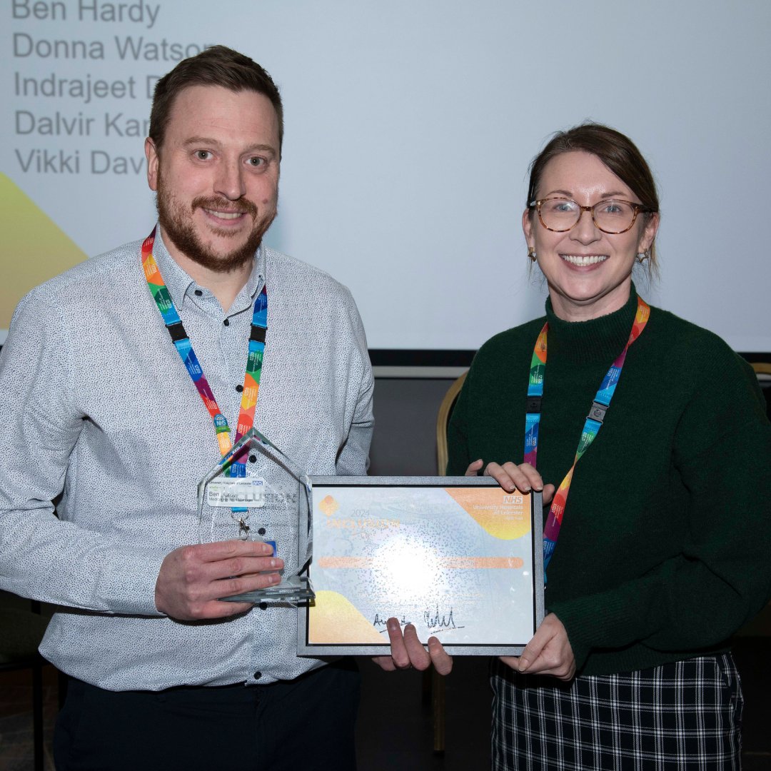 Congratulations to Ben Hardy, a medical records manager, for paving the way for inclusion in the workplace. Through his leadership to support young adults with disabilities, he won the Excellence in Inclusive Leadership at last month's UHL Inclusion Summit.
