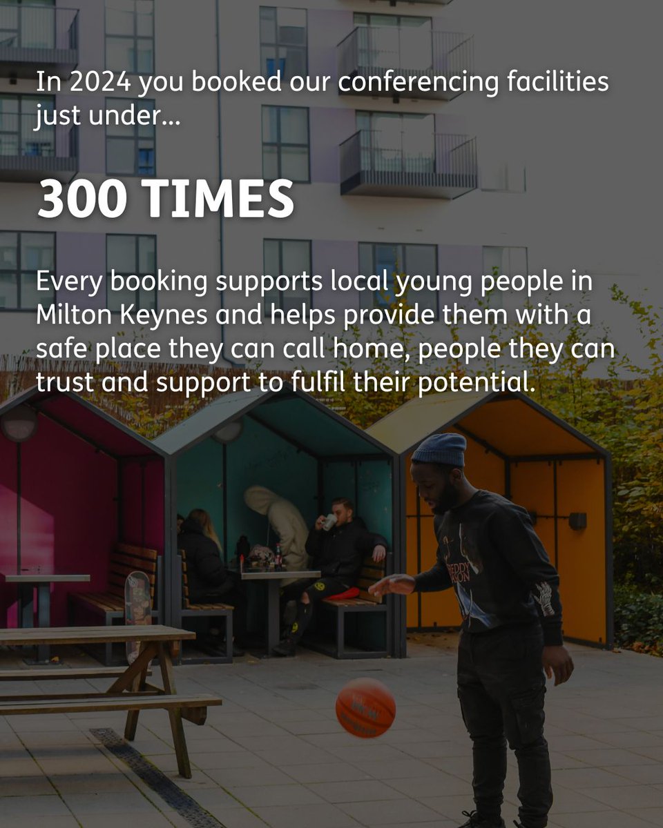 MKYMCA's tweet photo. In 2024, you have made a difference by using @MKYMCA Conferencing Facilities.

You booked our rooms, just under 300 times.
You enjoyed tasty catering from Homeground,  just under 100 times.
You supported 388 young people with a safe place to call home.

https://t.co/9bKHsoyq4b https://t.co/viSog2HpeY