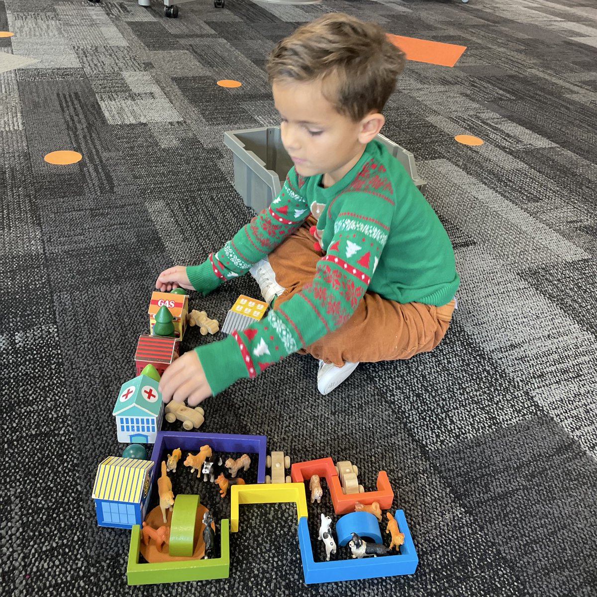 Love watching the kids play what we’ve been learning about. This student set up a police dog training area using the community play set. <a href="/NobleCrossing/">Noble Crossing</a>