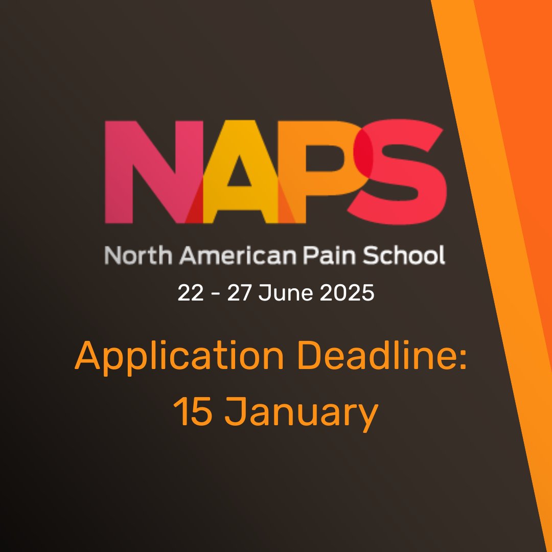 Apply to the North American Pain School (NAPS) for an unparalleled opportunity to learn from experts and network with peers in pain research. Open to graduate students, postdocs, and clinician-scientists. Apply by 15 January: bit.ly/3SfIARu