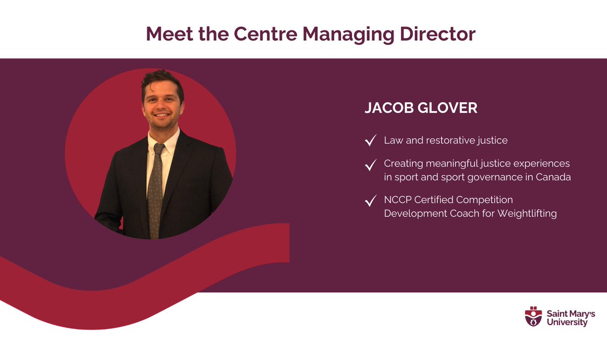 mccainmcleanctr's tweet photo. Join us in welcoming Jacob Glover as the new Managing Director of the Scott McCain &amp; Leslie McLean Centre for Sport, Business and Health.

We are thrilled to have Jacob join our team as he begins his role on January 6th, 2025! https://t.co/ChGNA2Xzi7