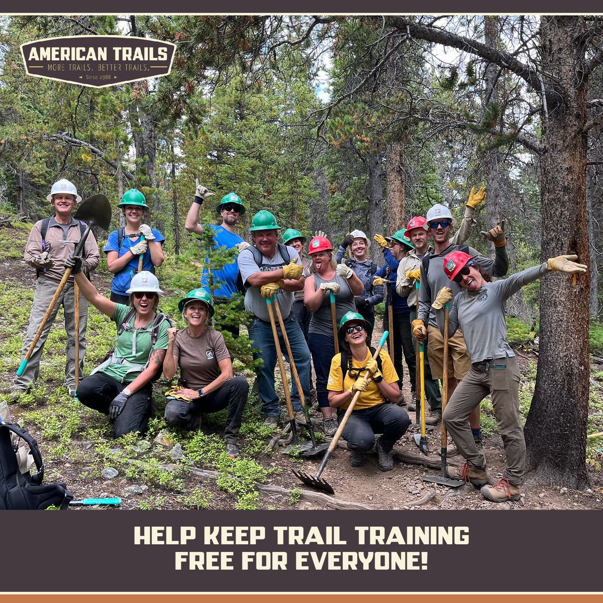 American_Trails's tweet photo. Building trails means building skills! 🛠️ The Trail Skills Project provides hands-on training for those who care for our trails. Support us in reaching our 500-member goal. #TrailTraining #FutureOfTrails 

https://t.co/0xKCAHceyE https://t.co/ByfP0opctm