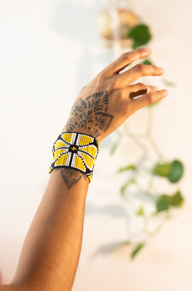 MotherSierra's tweet photo. Inspired by the vibrant marigold, our two bracelets bring its beauty to life—one in radiant gold, the other in serene blue 🌼✨ Handcrafted and full of charm, which one speaks to you? 💙

Shop here: https://t.co/RVKPhZrE52
#MotherSierra #BeadedJewelry #Handmade https://t.co/Z5ivoupco4