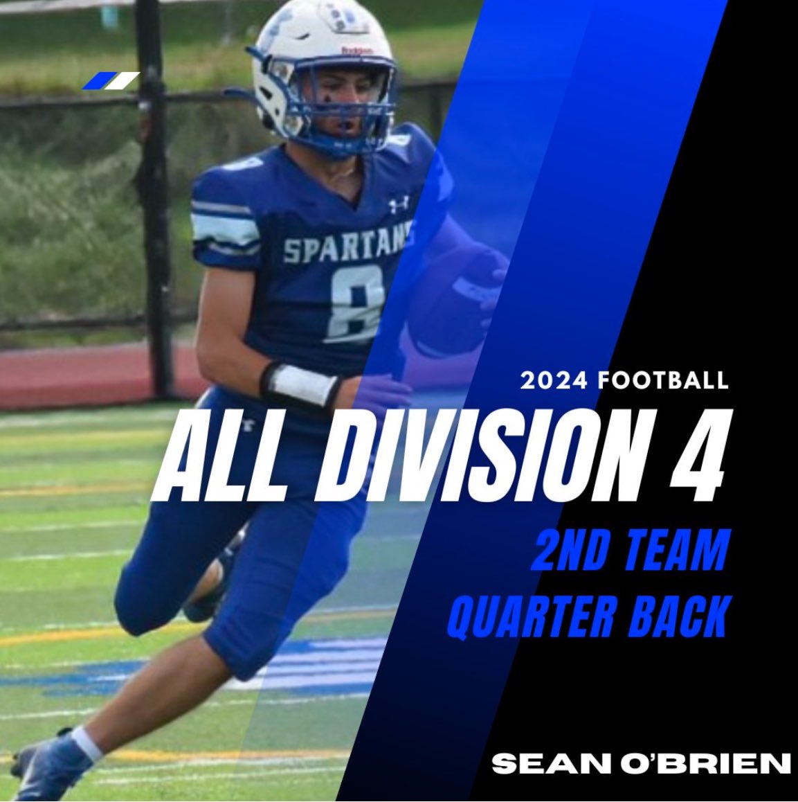 CoachDamon44's tweet photo. Congratulations to Sean O’Brien. Sean has been named to the 2024 All Division 4 Second Team as QB. https://t.co/oUZWMs1FDa