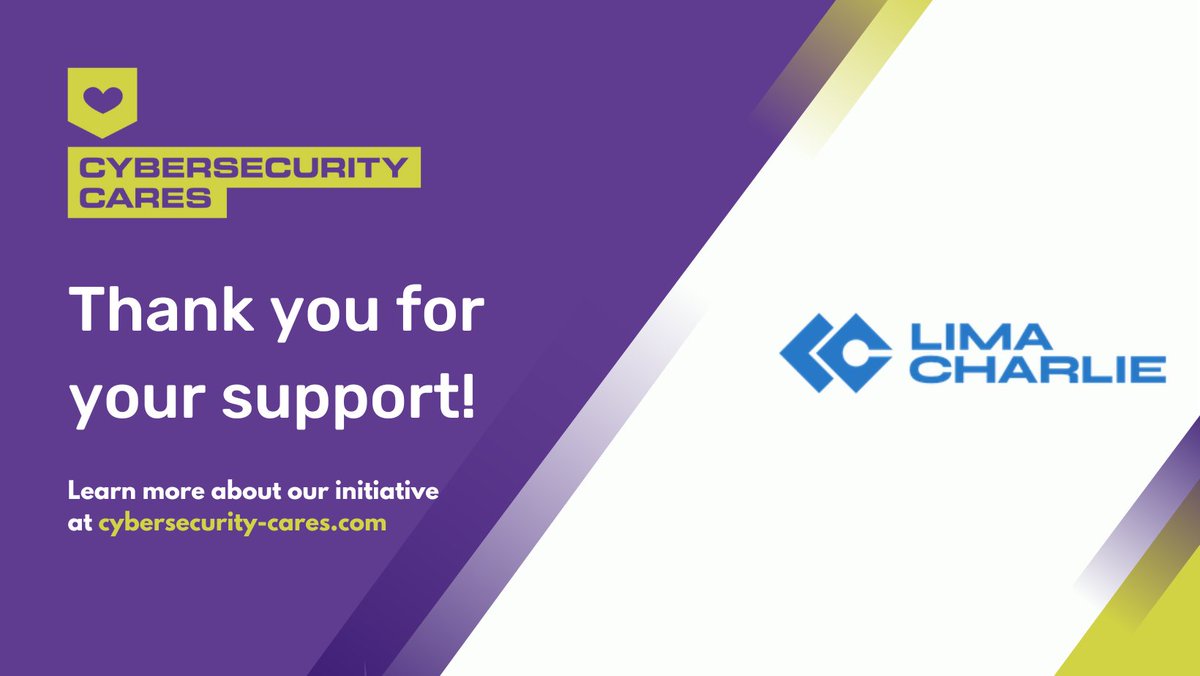 A HUGE thank you to the team at <a href="/limacharlieio/">LimaCharlie</a> for their continued support of <a href="/BeckysFund/">Becky's Fund</a> in their fight against domestic violence. 

Their $2500 donation brings the total raised to $8,180!

You can learn more at lc.pub/41wd2f0

#cybersecurity #gratitude