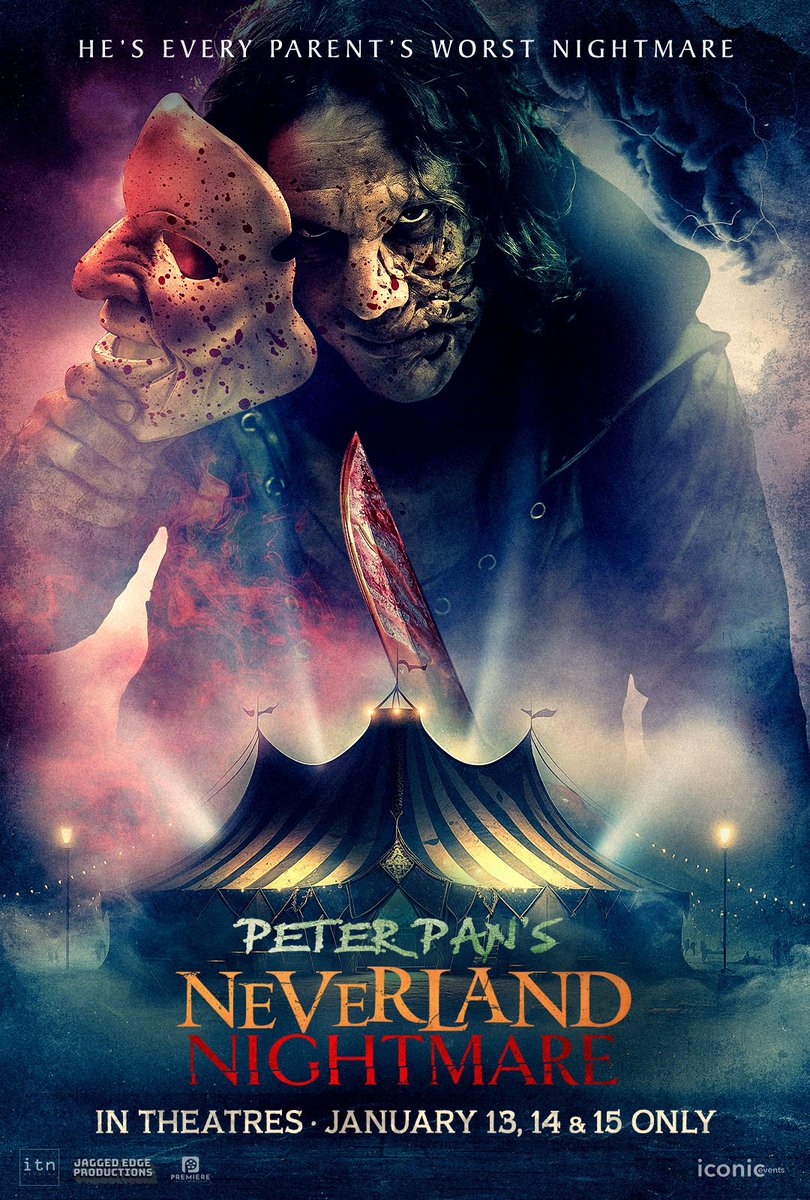 images_tv's tweet photo. 'Peter Pan's Neverland Nightmare' will release in theaters on January 13th, 2025
#PeterPanNeverlandNightmare #JaggedEdgeProductions https://t.co/IsrsjOdxrJ