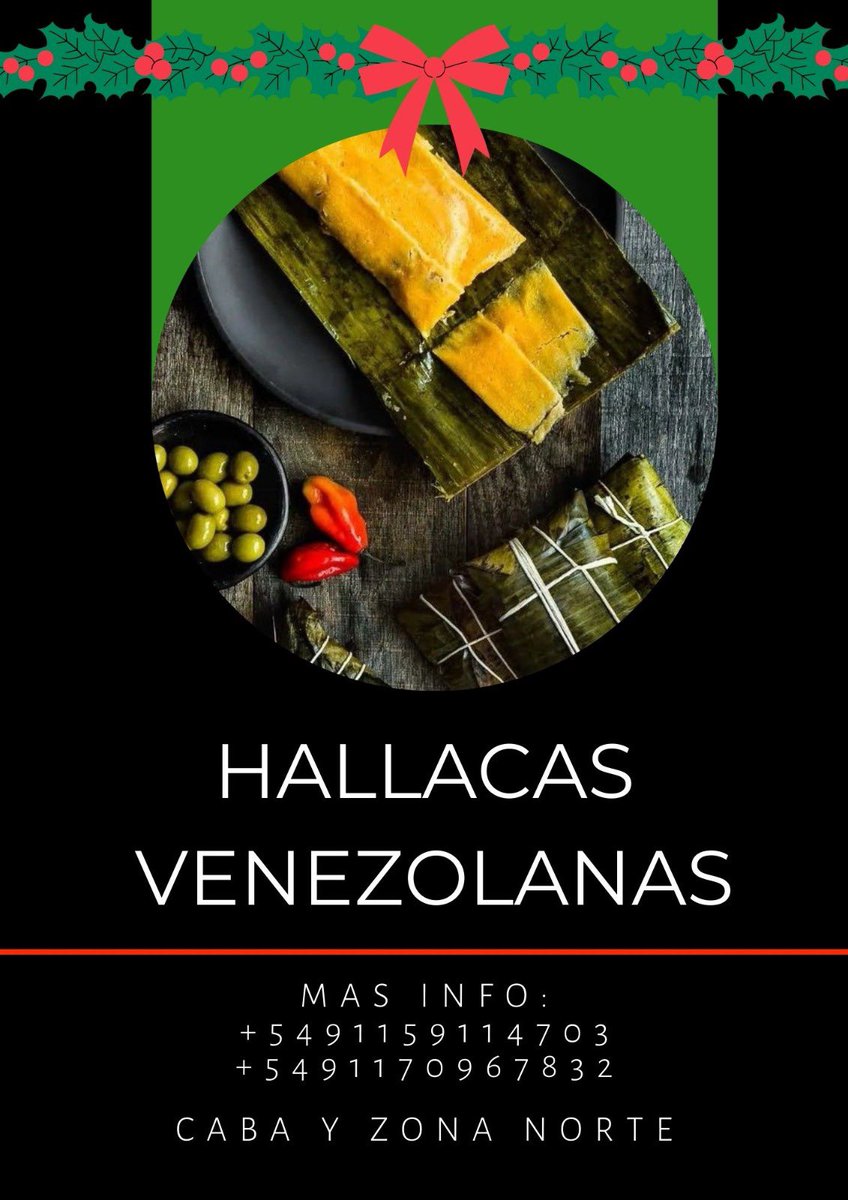 Chikis en mi etapa multifacética estoy vendiendo hallacas, así que ya saben venekos en Buenos Aires, compren sus hallacas 🎄❤️‍🔥🫶