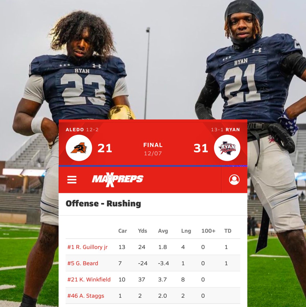 You gotta stop the run!!  Rewatched the game last night and ..... yeah... great team effort in stifling a really good running team!
