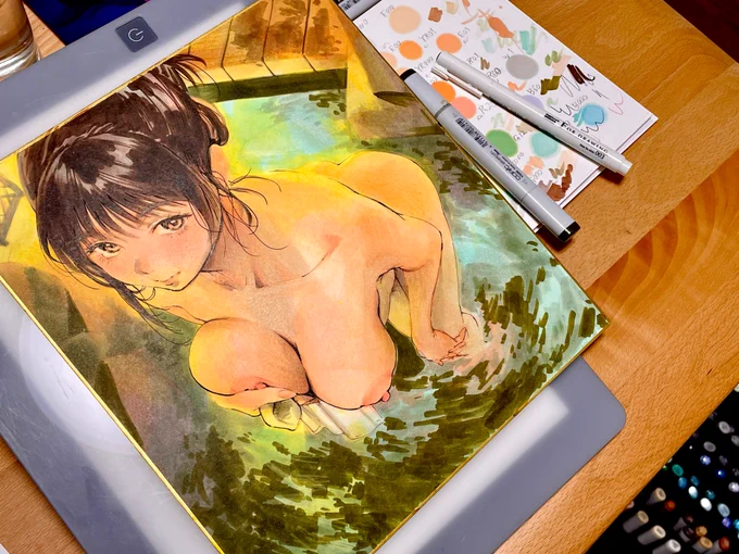 アナログ色紙 process 