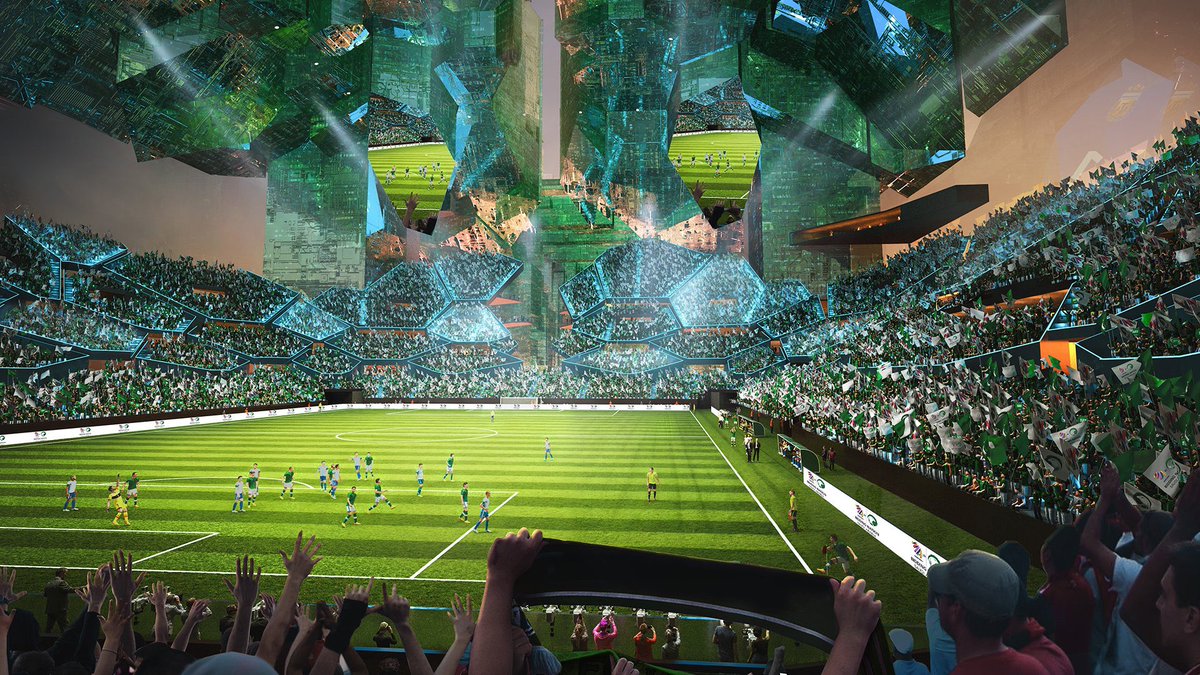alekhbariyaFRA's tweet photo. 📸 | Le #NEOMStadium sera le stade le plus unique au monde, situé à plus de 350 m au-dessus du sol et intégré de manière harmonieuse dans #THE_LINE.
Il présentera des innovations de pointe pour améliorer l'expérience de visionnage et de participation.
#WelcomeToSaudi34 #Saudi34 #NEOM @Saudi2034
#EKHactualités