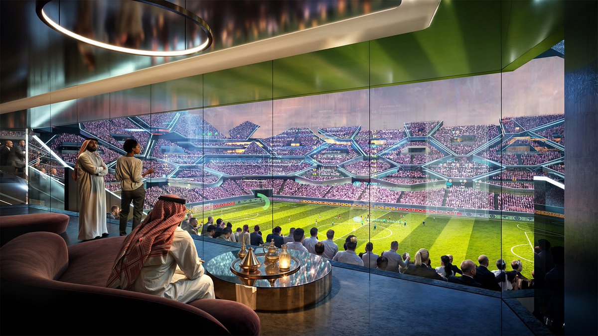 alekhbariyaFRA's tweet photo. 📸 | Le #NEOMStadium sera le stade le plus unique au monde, situé à plus de 350 m au-dessus du sol et intégré de manière harmonieuse dans #THE_LINE.
Il présentera des innovations de pointe pour améliorer l'expérience de visionnage et de participation.
#WelcomeToSaudi34 #Saudi34 #NEOM @Saudi2034
#EKHactualités