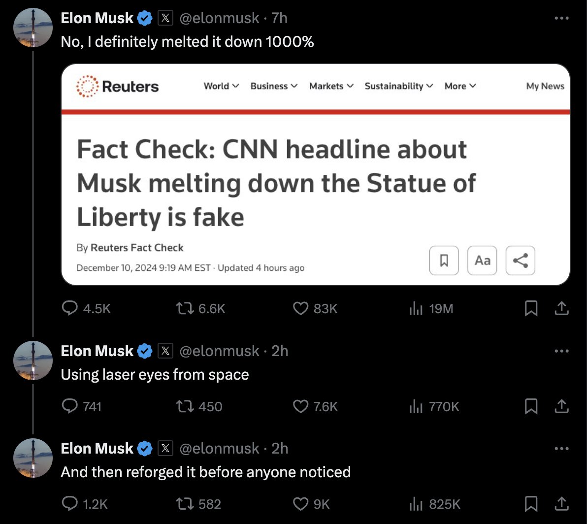 "Please clap for my le epic humour!"