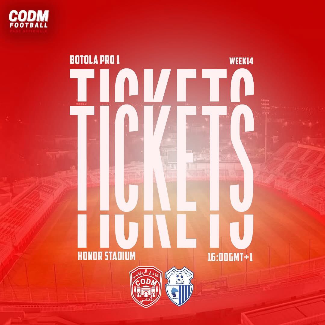 Codmfootball62's tweet photo. التذاكر 
- المدرجات العادية 30 درهم 
- ⁠المدرجات الجانبية 60 درهم
- ⁠المنصة الشرفية: (متوفرة فقط على رابط الموقع الإلكتروني) https://t.co/M45xgf31xf