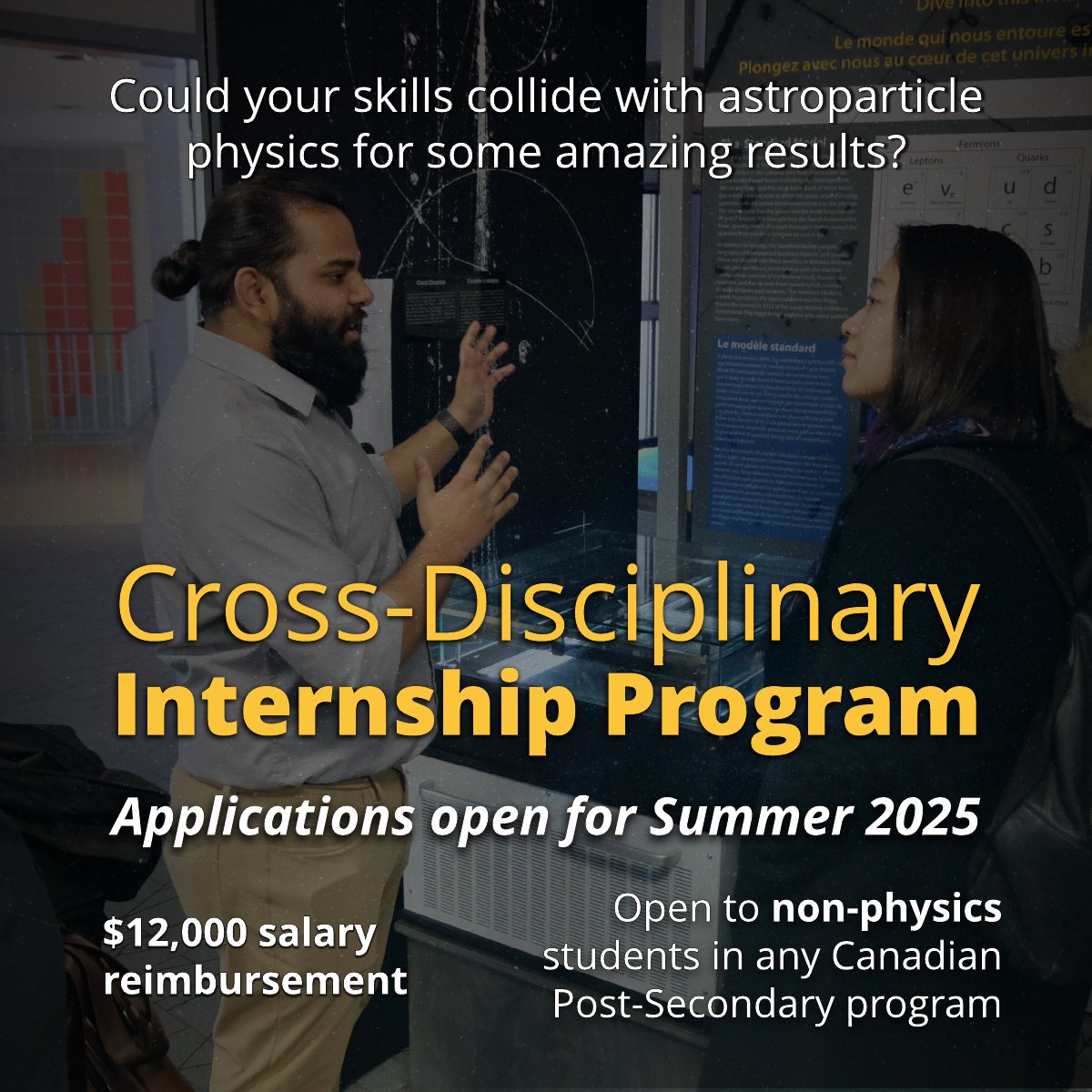 📚🎓 Are you a graduate student in a social science and humanities degree? Bring your skills and engage others in groundbreaking astroparticle physics research. Apply now for the CDI Program! Deadline: January 24, 2025: mcdonaldinstitute.ca/cdinternship/