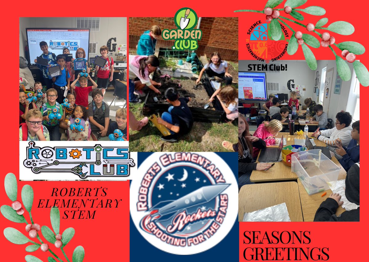 robertsSTEMlab's tweet photo. Happy holiday and seasons greetings from our 🚀 family to yours .
#buildingSTEM
#growingSTEM
Partnership makes it happen
#pbl
#afterschoolclubs https://t.co/LDXqlLOpbt