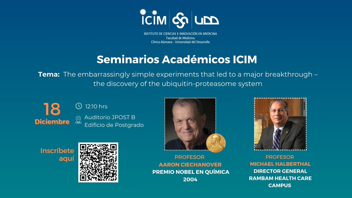 ¡No te lo pierdas! miércoles 18 de diciembre 📢
Inscríbete ➡️ medicina.udd.cl/ver-seminario/…