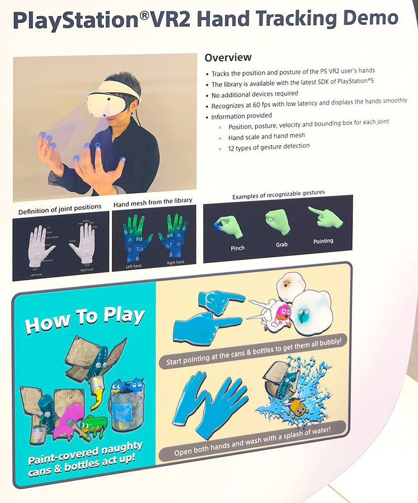 VisualUniVRs's tweet photo. Sony unveiled hand tracking for PS VR2 at SIGGRAPH Asia, featuring a gesture-based mini-game. Now part of the PS5 SDK, developers can integrate it into their games. Sony keeps pushing VR forward! https://t.co/9ypxNxwiji