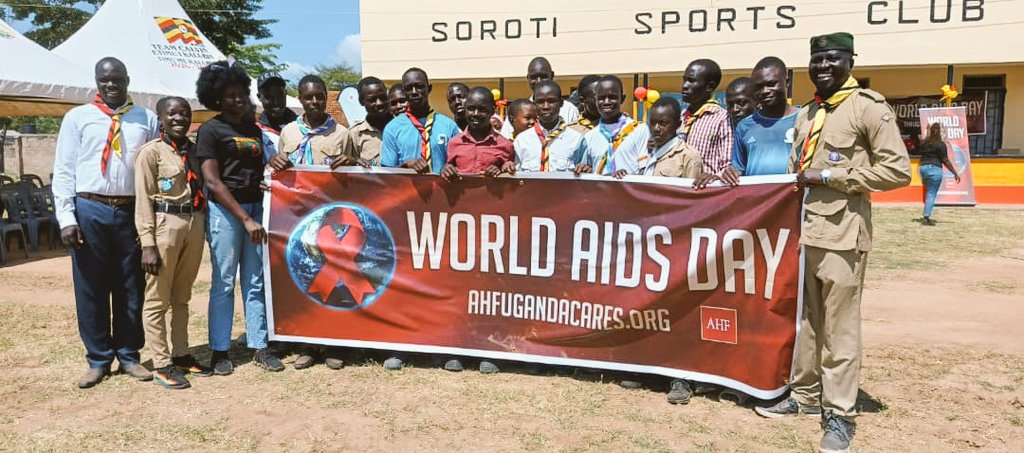 icumarpatrick's tweet photo. Soroti scouts join uganda cares in commemorating the world AIDS day in Soroti sports ground on the 10th December,it was asuccessfull day.
Soroti city has a prevalence of 13.5% hyper prevalence.
We had the Soroti RCC grace the Occasion as chief guest. https://t.co/4XLBOM4dfh