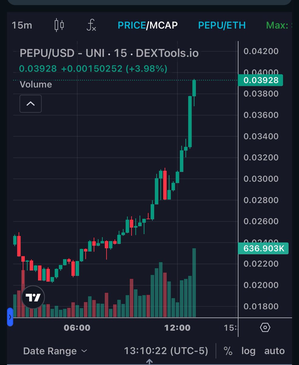 This is one of the greatest coin launches of all time. 300M market cap in under 2 days. $PEPU to the mooooooon!!!! 😎💎🙏💥

This is since 6am. #PEPU #memecoin1000x #PEPEUNCHAINED #pepecoin