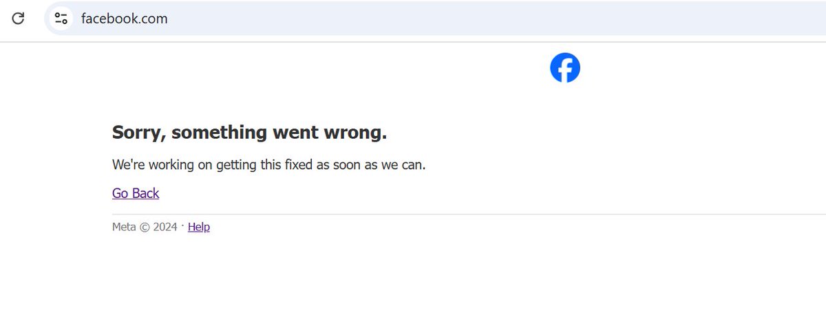 ranjithyu's tweet photo. seems like #meta #facebook is rolling out some new features which break something in there internal system but it's kind of rare event. https://t.co/kLjtNyqjbd