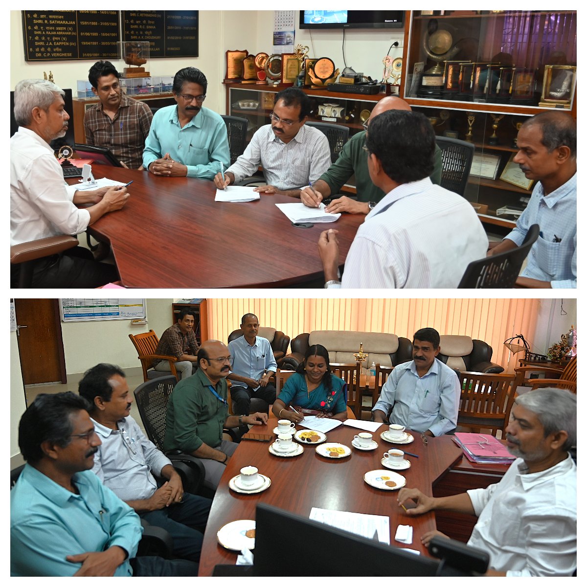 CifnetH's tweet photo. On11.12.24,Sh.M.Habibullah,Director,CIFNET&Dr.Joice V Thomas,Chief Executive,#NETFISH-#MPEDA,in presence of senior officials,renewed the MoU(initially signed on 13.4.22) at CIFNET Kochi,to conduct training jointly for fishers of all coastal states&UTs in India.@FisheriesGoI @ANI https://t.co/Ycd5MFxxVV