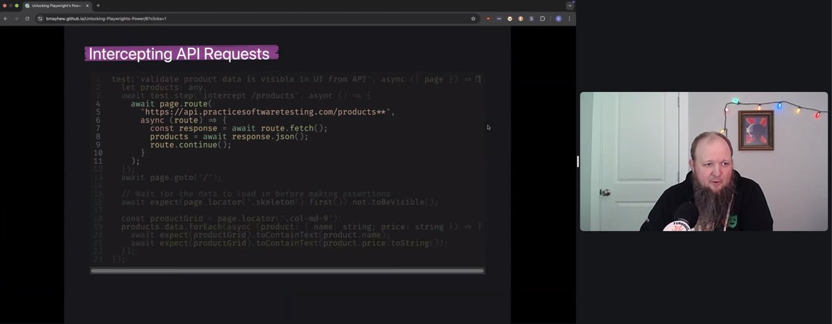 ct_meetup's tweet photo. Intercepting #API requests with #playwright during our live meetup with Butch Mayhew https://t.co/zlHaTMXzB8