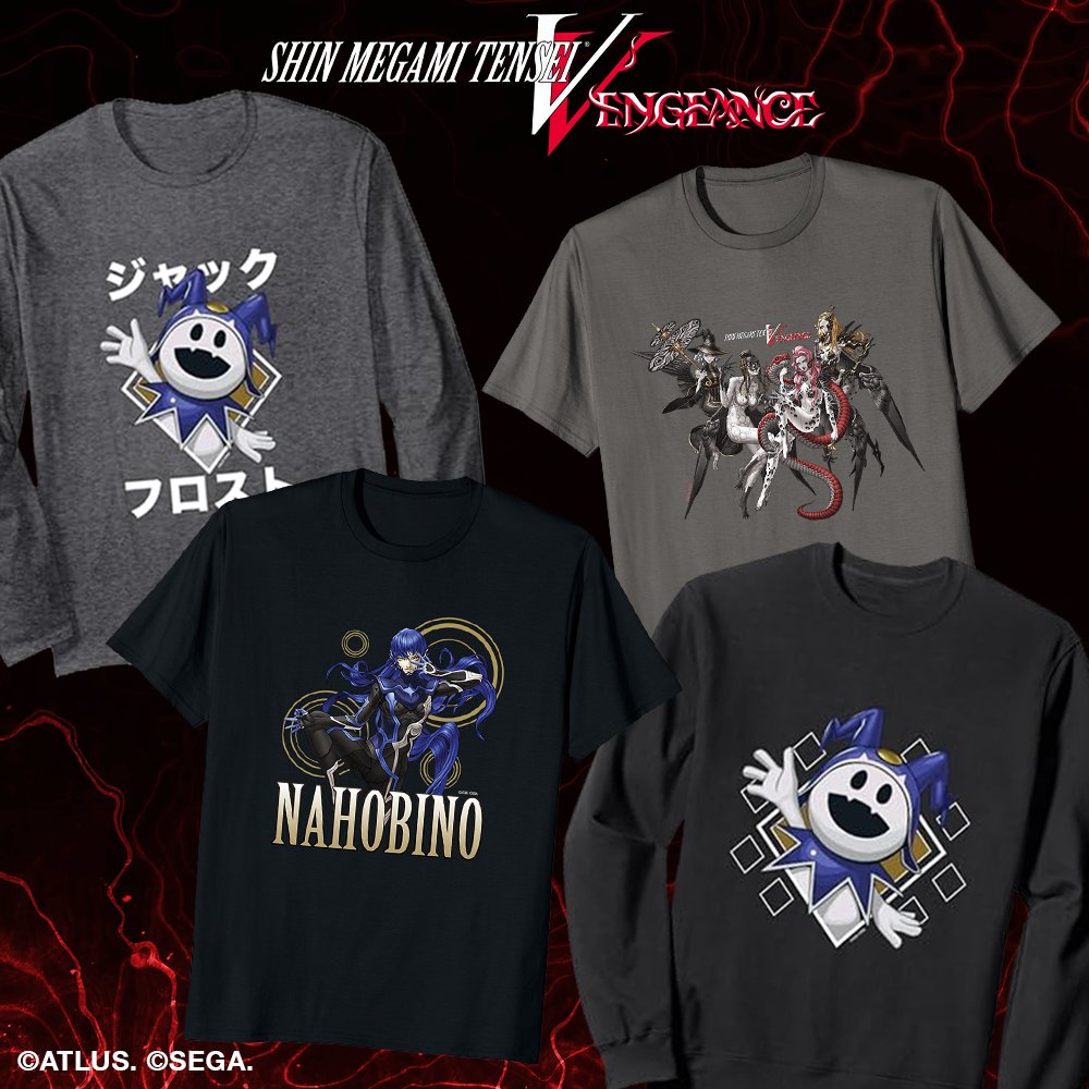 Atlus_West's tweet photo. ATLUS apparel is now available on @amazon!

Pick up closet basics from iconic ATLUS titles Persona 5 Royal, Metaphor: ReFantazio, and Shin Megami Tensei V: Vengeance now.

Browse the collection ➡️ https://t.co/NZZXoH9JIT https://t.co/NESN6836al