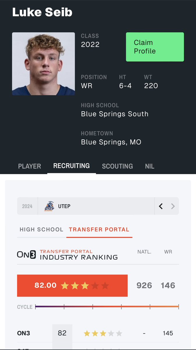 Appreciate <a href="/On3Recruits/">Follow @Rivals</a> for ranking me as a 3 ⭐️ in the portal!