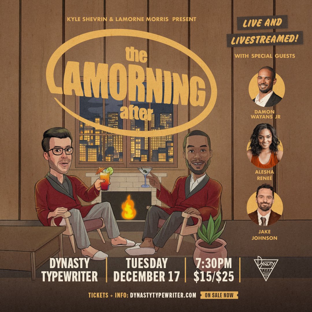 Let’s Go!! <a href="/wayansjr/">Damon Wayans Yunior?</a> <a href="/AleshaRenee/">Alesha Reneé</a> &amp; Jake Johnson are joining us for the live show! 

Live &amp; LiveStream tix available now! 

squadup.com/events/the-lam…