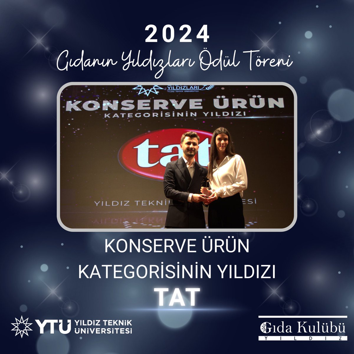 Gıda Kulübü olarak bu yıl üçüncüsünü düzenlediğimiz Gıdanın Yıldızları Ödül Töreni’nde 2024 yılı ‘En İyi Konserve Ürün’ Kategorisinin Yıldızı Tat’a ödülü Göktuğ AKSOY tarafından takdim edilmiştir. Kendilerini tebrik ediyor, katılımları için teşekkür ediyoruz.🌟