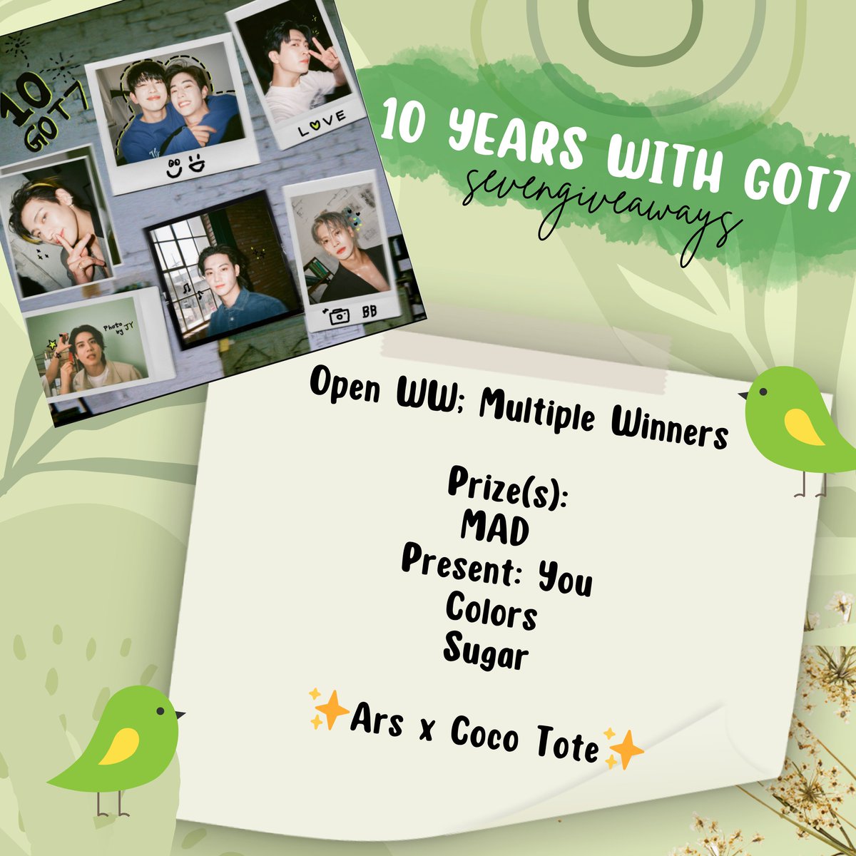 SevenGiveaways's tweet photo. For our dear sunshine 🌞

What Choi Youngjae/GOT7 era is your absolute favorite?

QRT with your answer and country flag. Thread is allowed and creativity is a plus.💚 

#ChoiYoungjae #Youngjae #GOT7 #ADecadeWithGOT7 #sevengiveaways https://t.co/IiebbJ2kqz