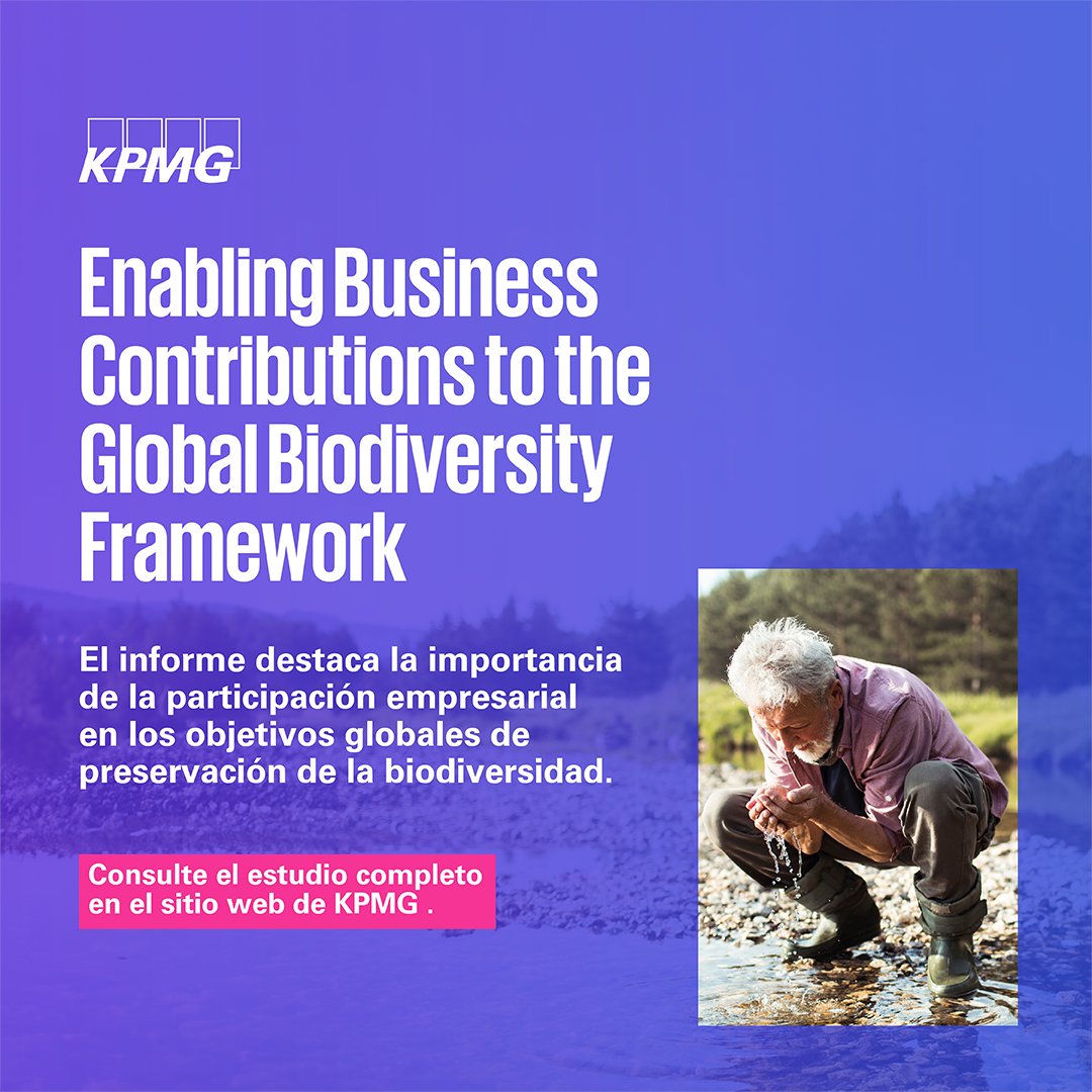 KPMGenPeru's tweet photo. Enabling Business Contributions to the Global Biodiversity Framework, producida por KPMG, destaca el papel crucial de las empresas en la protección de la biodiversidad global y ofrece iniciativas para apoyar los objetivos del Marco Global de Biodiversidad.
https://t.co/TPY3aZDZRK https://t.co/LJ0gq4VsCe